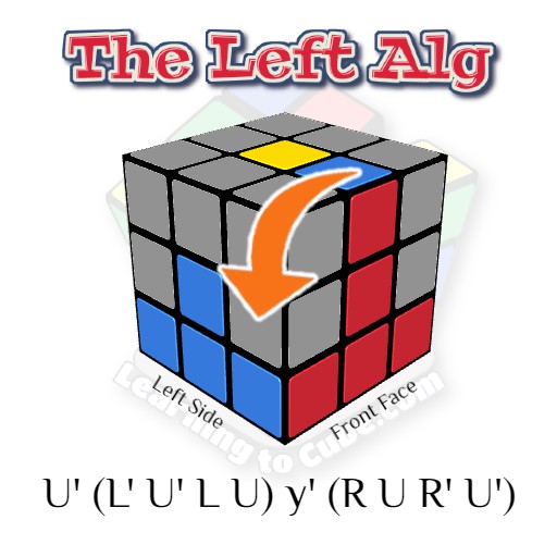the left algorithm on rubiks cube, How to Solve a Rubik's Cube, Learning to Cube, Rubik's Cube Website, Speedcubers Website,